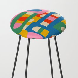 Bo Kaap Colorful Abstract Pattern Counter Stool