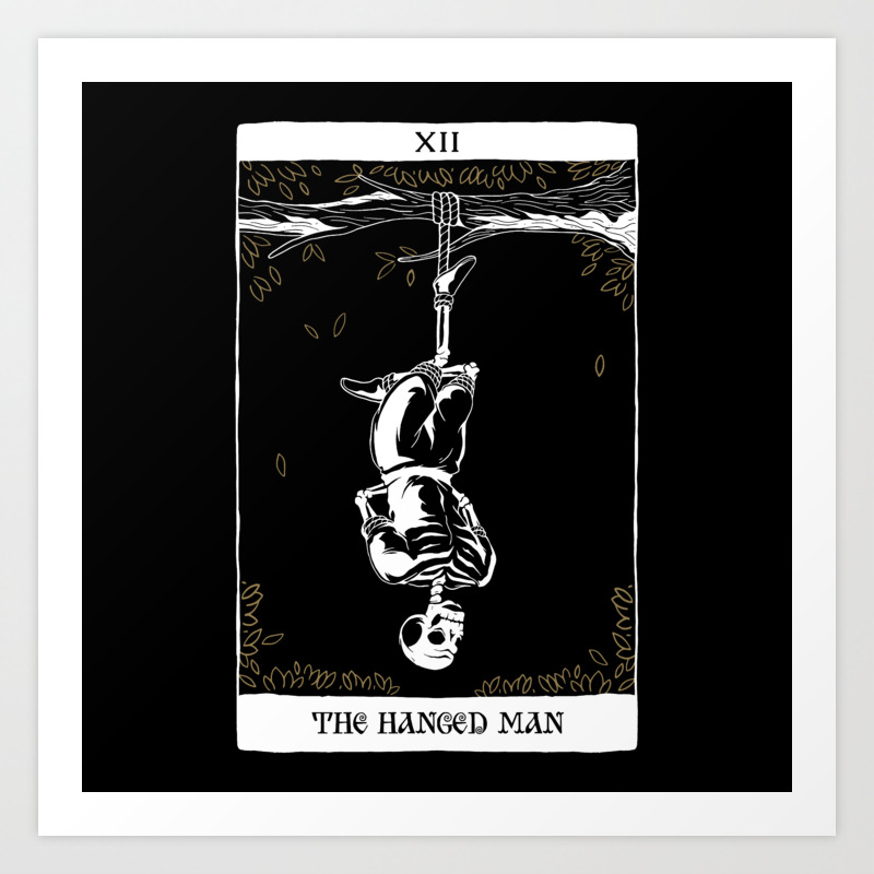 The Hanged Man Tarot Card Design Art Print