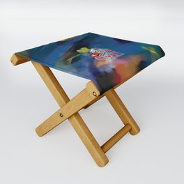 Quit CLOWNIN' AROUND - Spooky Cool Goth Clown Horror Cartoon! Happy Halloween! Fun Scary Masterpiece! Folding Stool