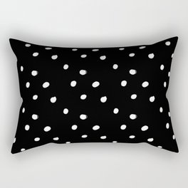 white tiny polka dots on black - Mix & Match with Simplicty of life Rectangular Pillow