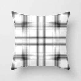 Gray & White Plaid Throw Pillow