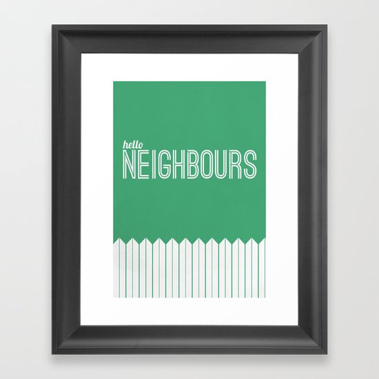 Neighbours Framed Art Print