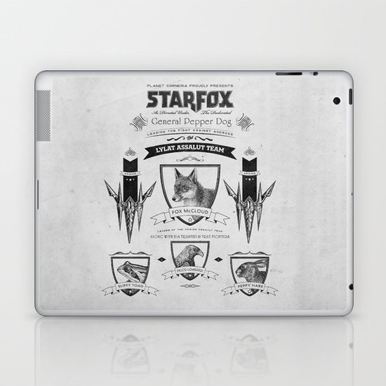 Star Fox Vintage Poster Geek Line Artly Laptop & iPad Skin
