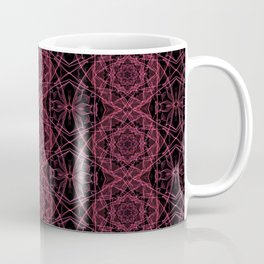 Liquid Light Series 13 ~ Red Abstract Fractal Pattern Mug