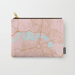 Pink and gld Canberra map Carry-All Pouch