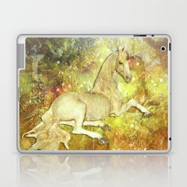 Golden Unicorn Resting Laptop Skin