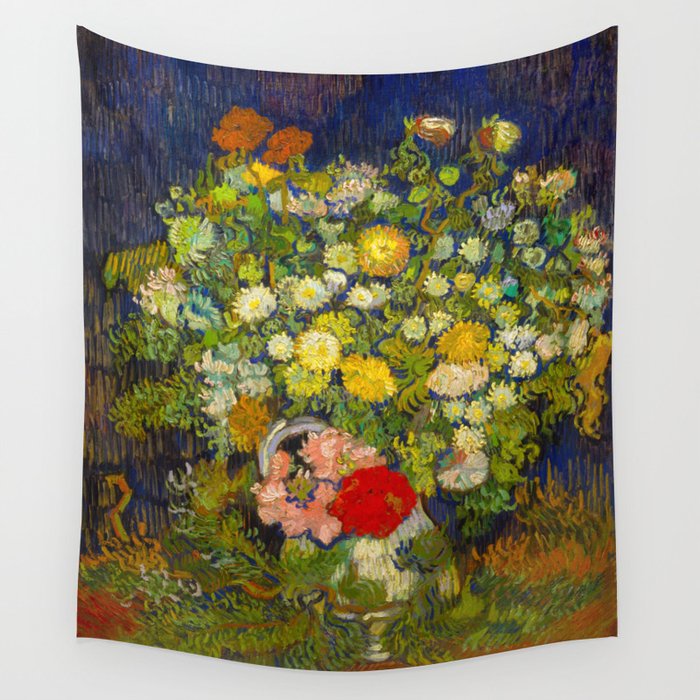 Bouquet Of Flowers In A Vase Vincent Van Gogh Oil On Canvas 1890
