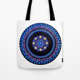 Colorful Mandala; Dot Painting Tote Bag