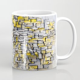 Piet Mondrian (Dutch, 1872-1944) - Title: TABLEAU No. 2 Composition No. VII - Date: 1913 - Style: De Stijl (Neoplasticism), Cubism - Genre: Abstract - Medium: Oil on canvas - Digitally Enhanced Version (2000 dpi) - Mug
