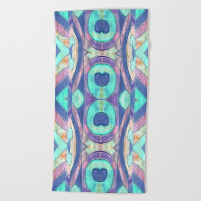 Abstract blue Peacock pattern Beach Towel by artlovepassion Society6
