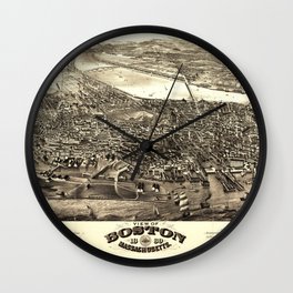 View of Boston, Massachusetts (1880) Wall Clock