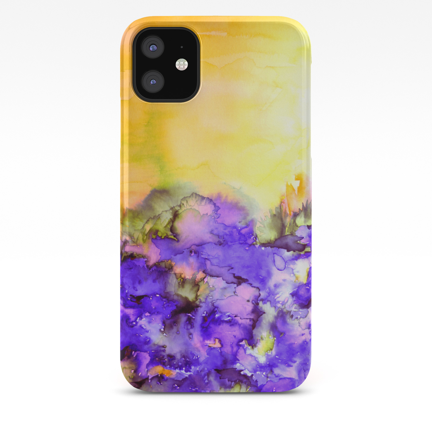 Into Eternity Yellow And Lavender Purple Colorful Watercolor
