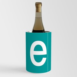 LETTER e (WHITE-TEAL) Wine Chiller