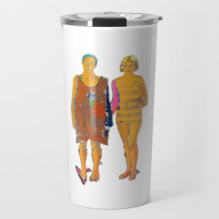 Boy and Girl from Mumu (Orange) Travel Mug