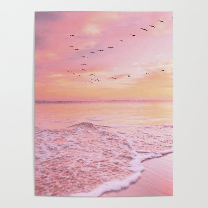 Pink sunset Poster