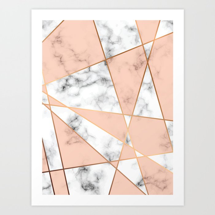 Marble Geometry 050 Art Print