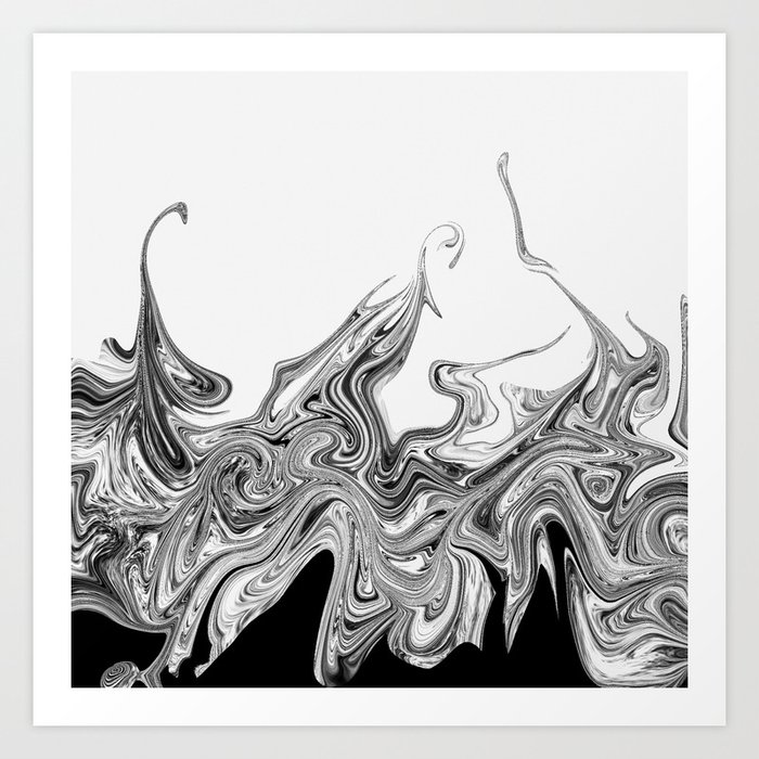Modern Contemporary Black And White Abstract Art Print By Artaddiction45 Society6