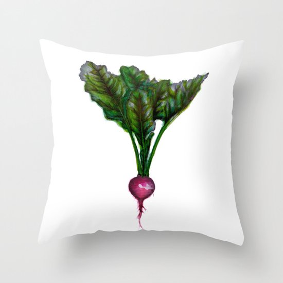 Rooted: The Radish Throw Pillow
