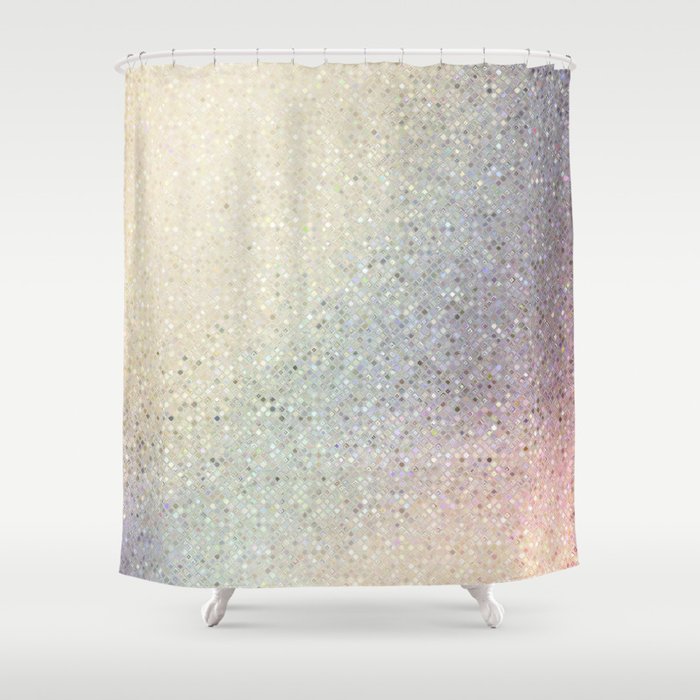 Decorative Iridescent Glitter Shower Curtain