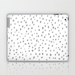 Speckle Polka Dot Dalmatian Pattern (gray/white) Laptop Skin