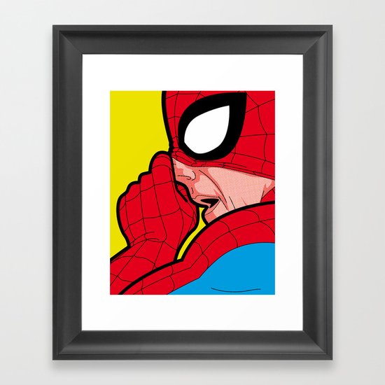 The secret life of heroes - A Very big Spiderbogie Framed Art Print