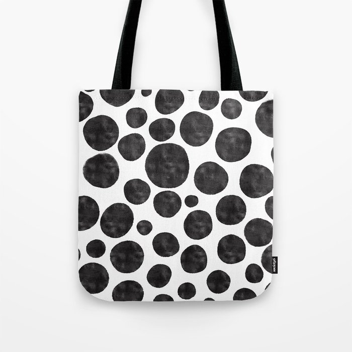 Hand-Painted Polka Dots Tote Bag