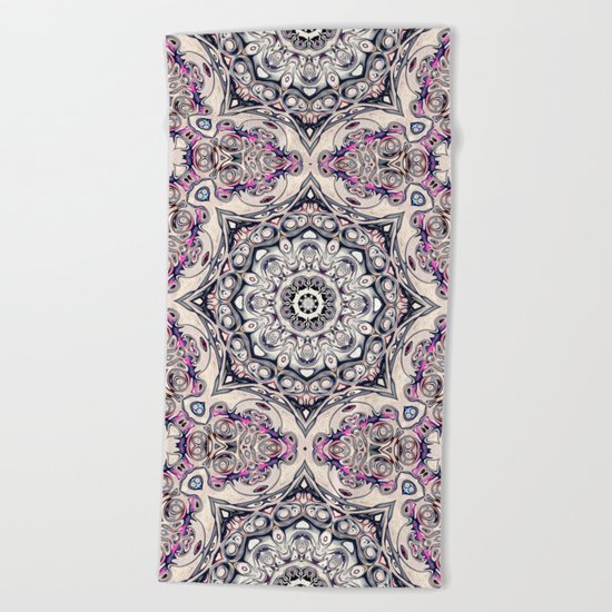 Abstract Octagonal Mandala Beach Towel