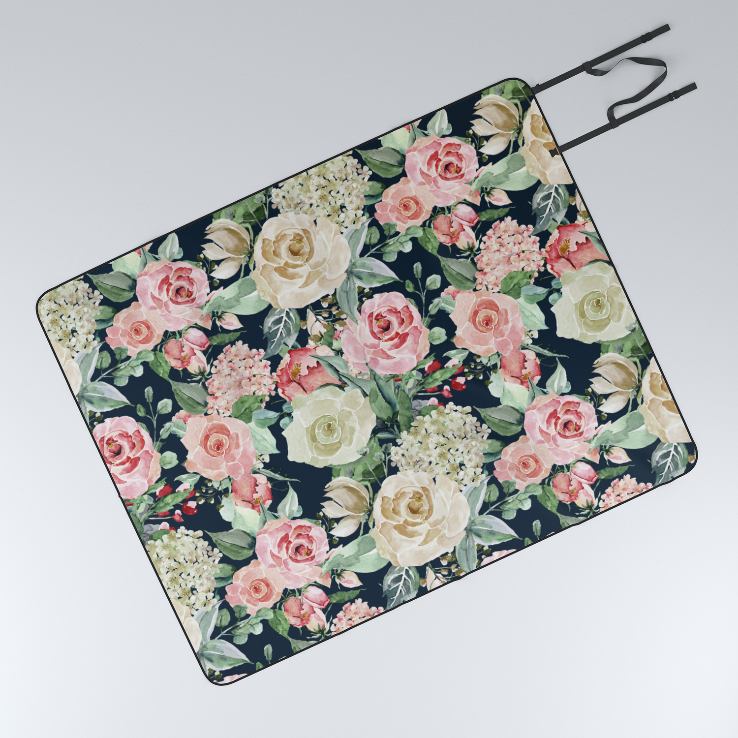 floral picnic blanket