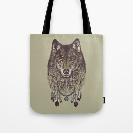 Wind Catcher Wolf Tote Bag