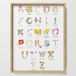 Floral ABC  Serving Tray
