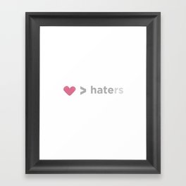 Love & Hate Framed Art Print
