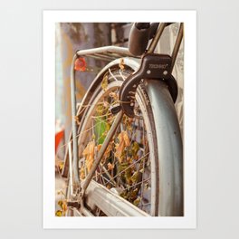Amsterdam Bicycle color - Digital Print  - Travel and City Photography Holland and Europe by DianaSmits Art Print