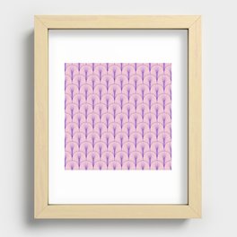 Pink Purple Art Deco Arch Pattern Recessed Framed Print