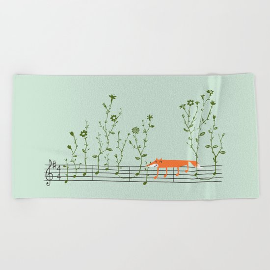 Happy Tune Beach Towel