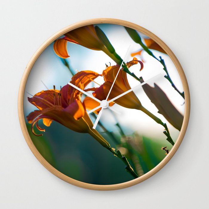 Morning Lilies - Canadian Raised Wall Clock