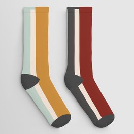 Colored Retro Cross Stripes Socks