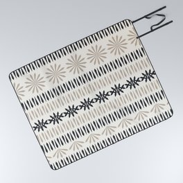 Snowflakes pattern beige Picnic Blanket