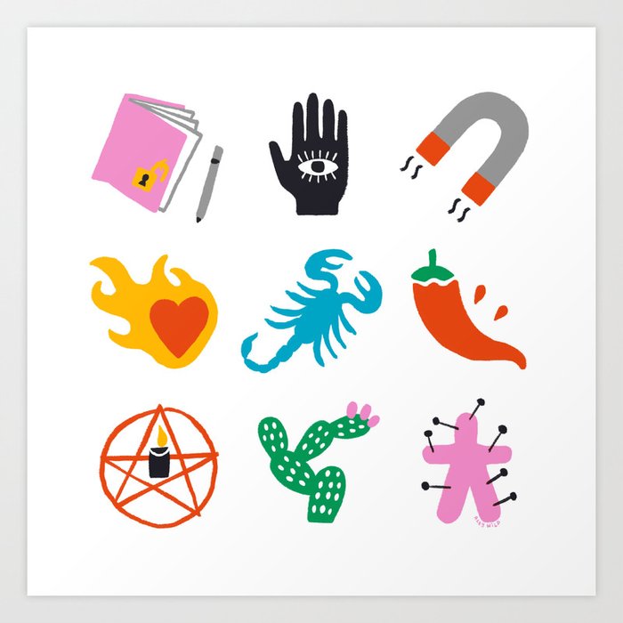 Scorpio Emoji Art Print