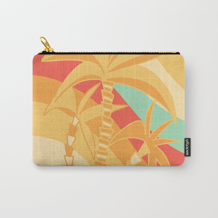Retro Palm Summer Wave #1 #minimal #decor #art #society6 Carry-All Pouch