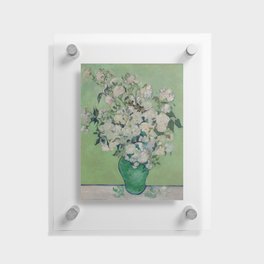 Vase with Pink Roses- Van Gogh Floating Acrylic Print