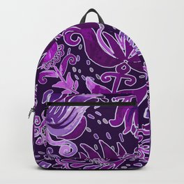 Purple Floral Bandana Backpack