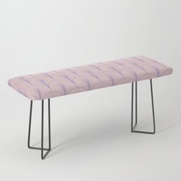Pink Very Peri Lavender Art Deco Arch Pattern Bench
