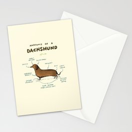Anatomy of a Dachshund Stationery Card