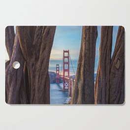 Golden Gate Between Cypresses  Cutting Board