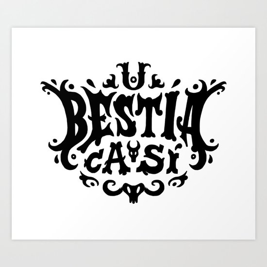 U bestia ca sì. Art Print