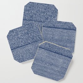 The Rosetta Stone // Navy Blue Coaster