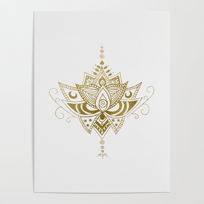 Gold Lotus Poster