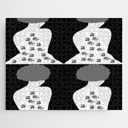 Woman At The Meadow Vintage Dark Style Pattern 30 Jigsaw Puzzle