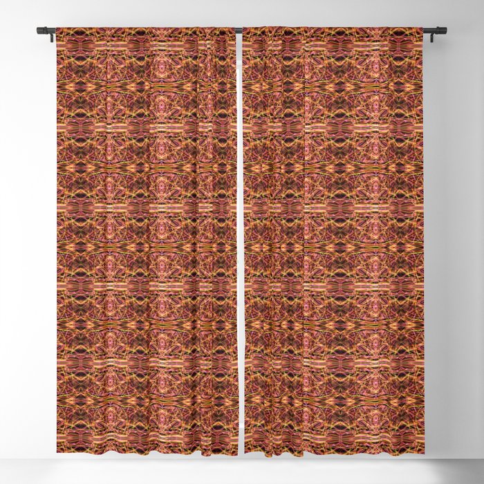 Liquid Light Series 65 ~ Colorful Abstract Fractal Pattern Blackout Curtain