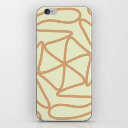 Abstract Mid Century lines pattern -  Dirty White iPhone Skin
